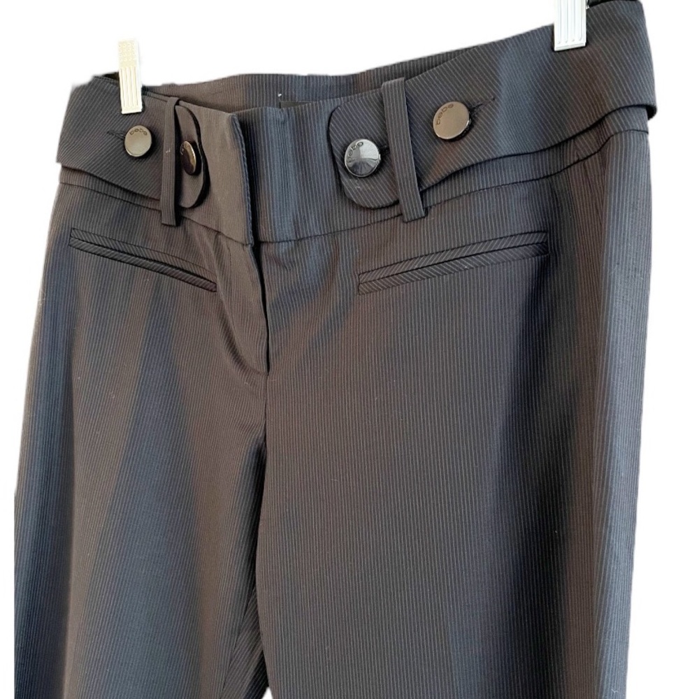 NWT Bebe Navy Striped Wide Belt Pant